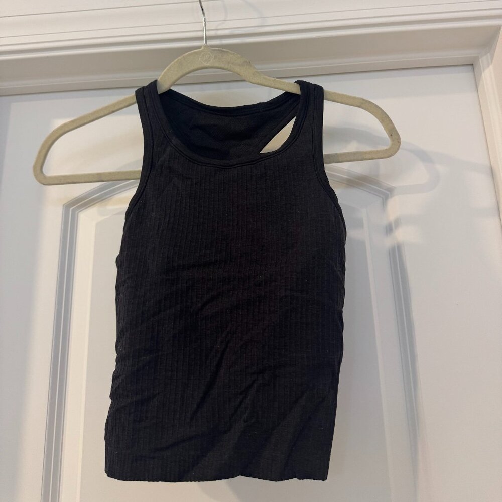 Lululemon ebb to street cropped tank | Black | Size 6